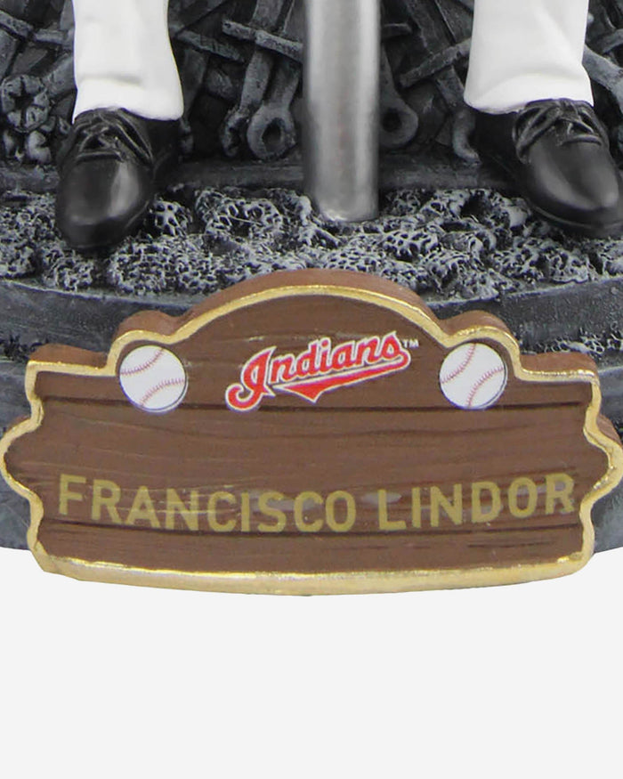 Game of Thrones™ Cleveland Guardians Francisco Lindor Iron Throne Bobblehead FOCO - FOCO.com
