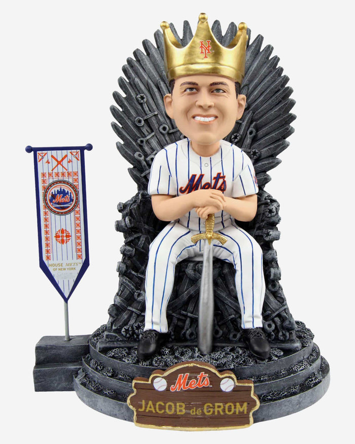 Game of Thrones™ New York Mets Jacob deGrom Iron Throne Bobblehead FOCO - FOCO.com