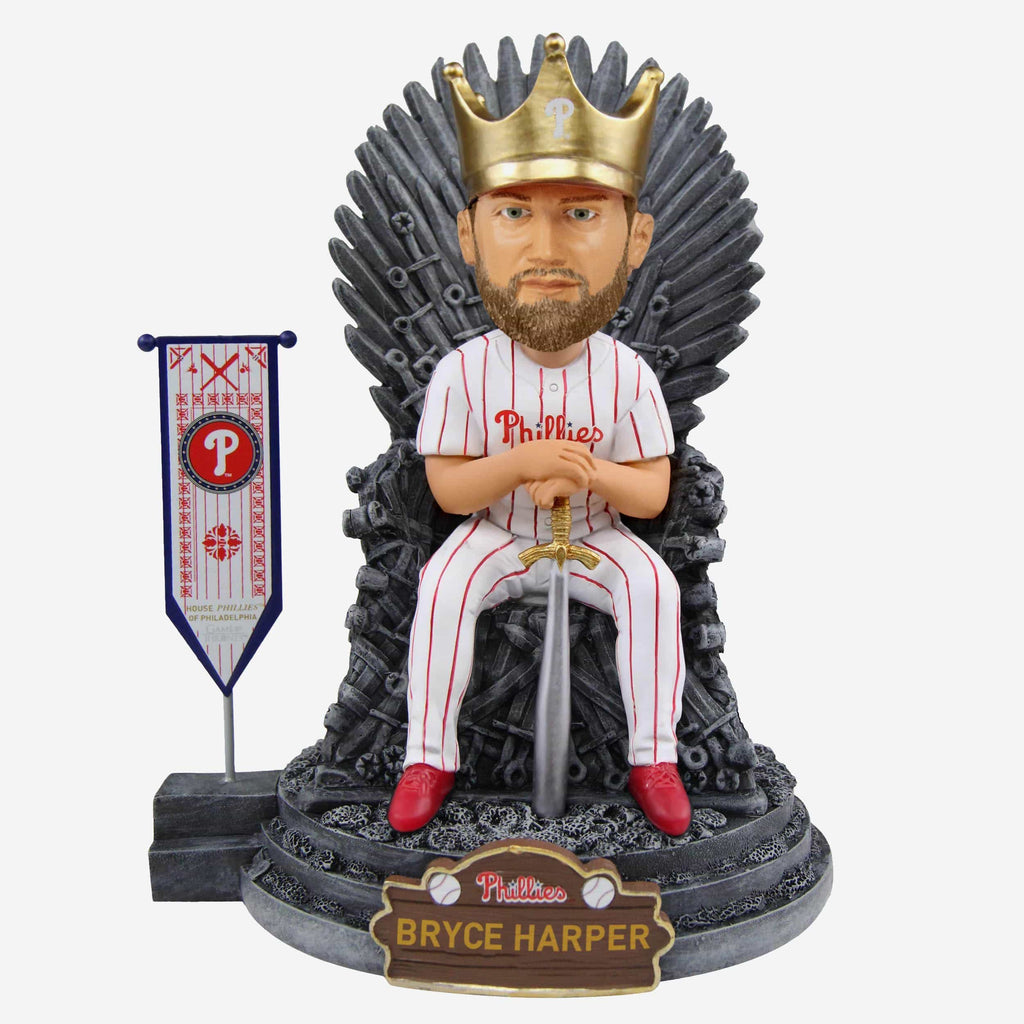 Game of Thrones™ Philadelphia Phillies Bryce Harper Iron Throne Bobblehead FOCO - FOCO.com