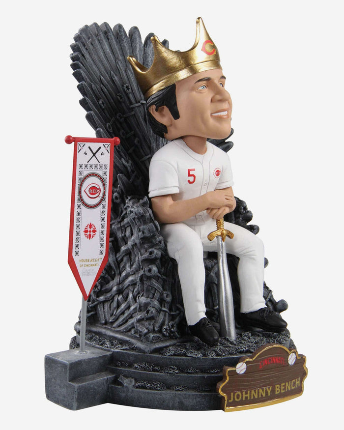 Game of Thrones™ Johnny Bench Cincinnati Reds Iron Throne Legends Bobblehead FOCO - FOCO.com