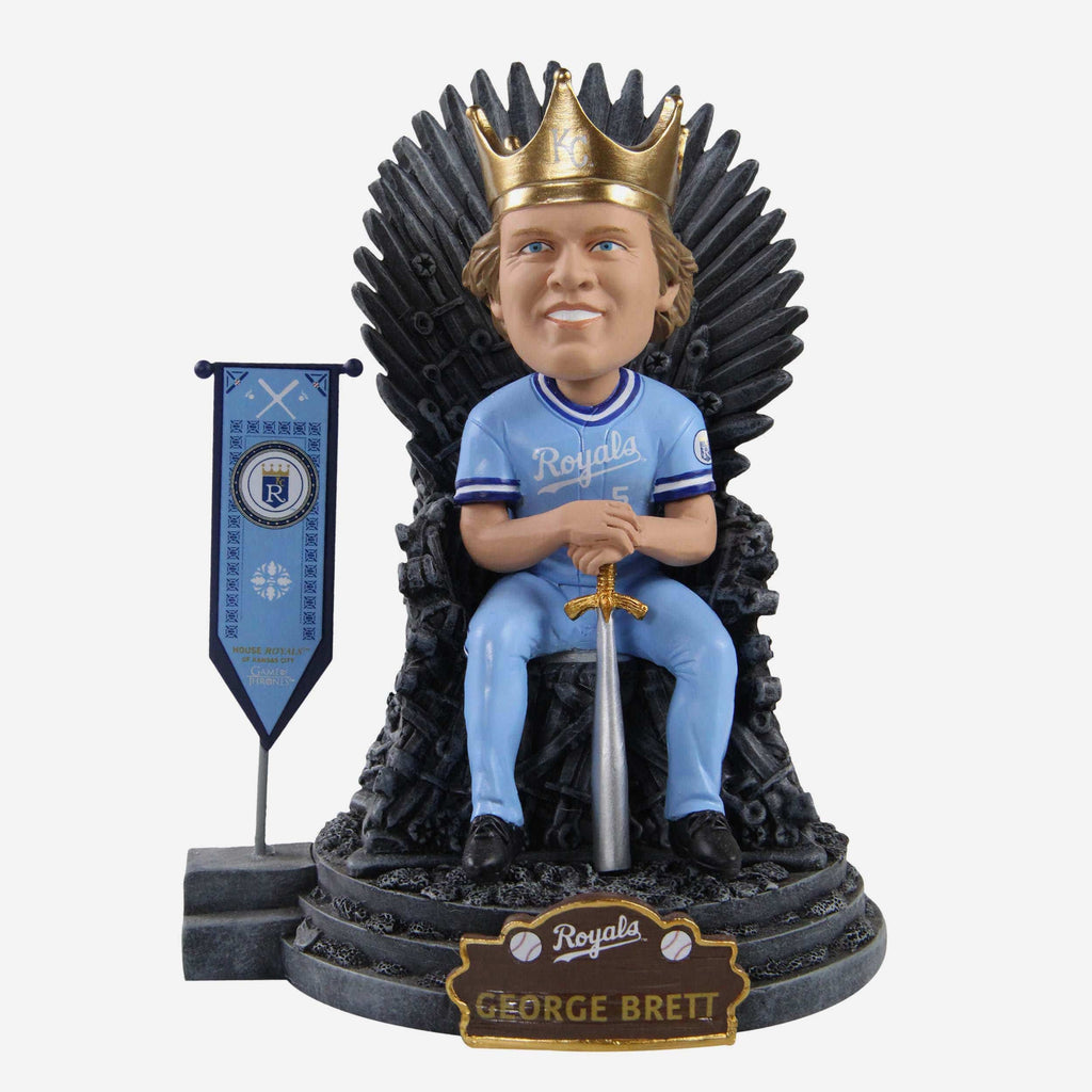 Game of Thrones™ George Brett Kansas City Royals Iron Throne Legends Bobblehead FOCO - FOCO.com