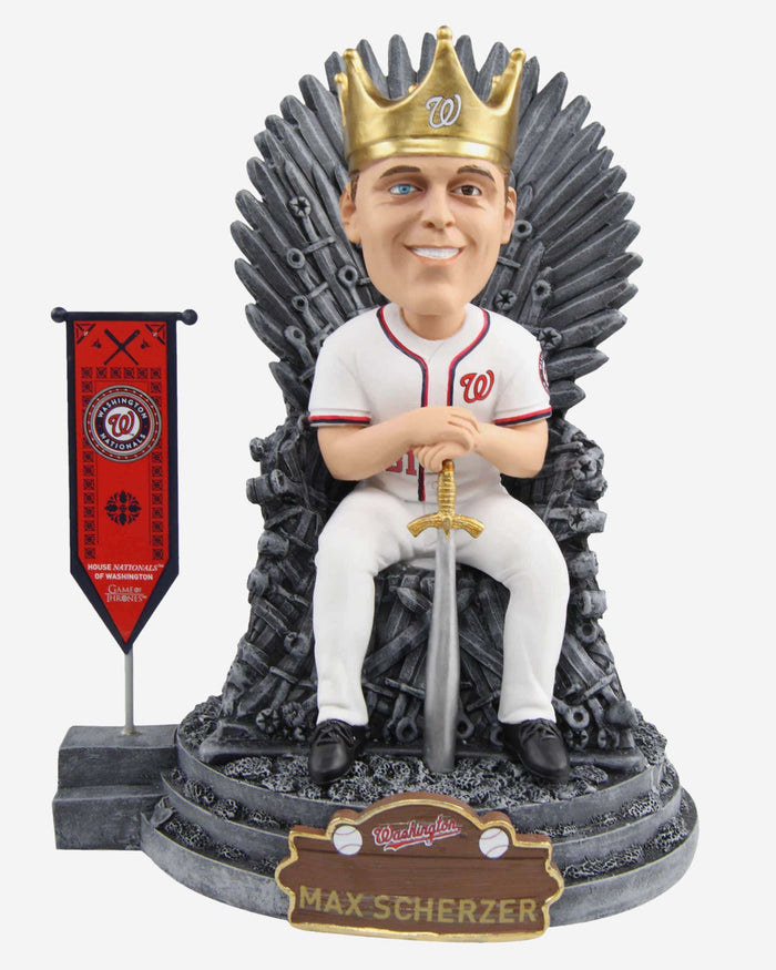 Game of Thrones™ Washington Nationals Max Scherzer Iron Throne Bobblehead FOCO - FOCO.com