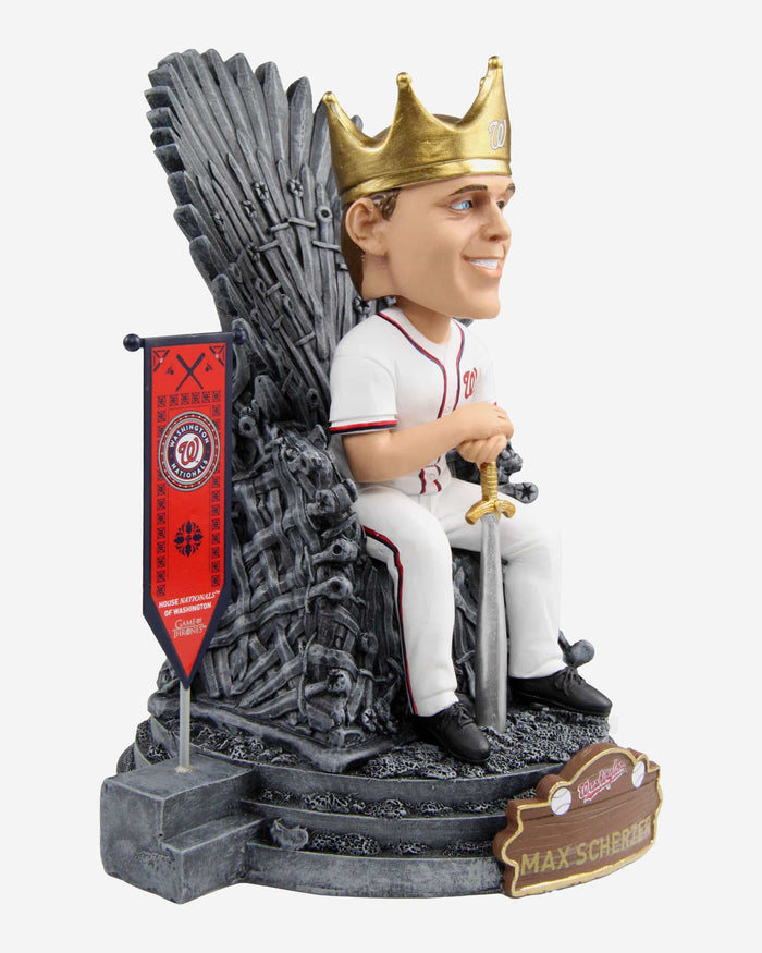 Game of Thrones™ Washington Nationals Max Scherzer Iron Throne Bobblehead FOCO - FOCO.com
