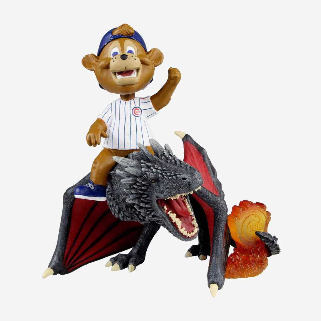 Game of Thrones™ Chicago Cubs Clark Mascot On Fire Dragon Bobblehead FOCO - FOCO.com
