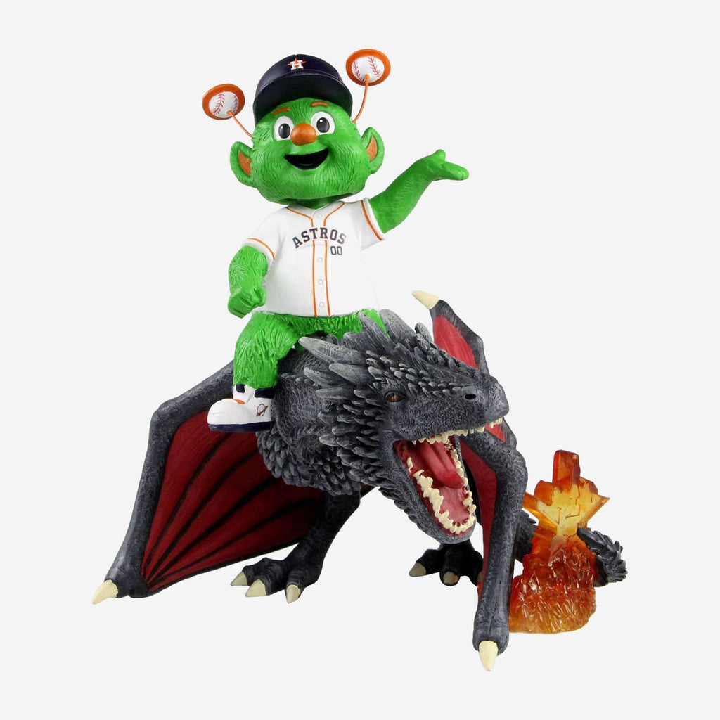 Game of Thrones™ Houston Astros Orbit Mascot On Fire Dragon Bobblehead FOCO - FOCO.com