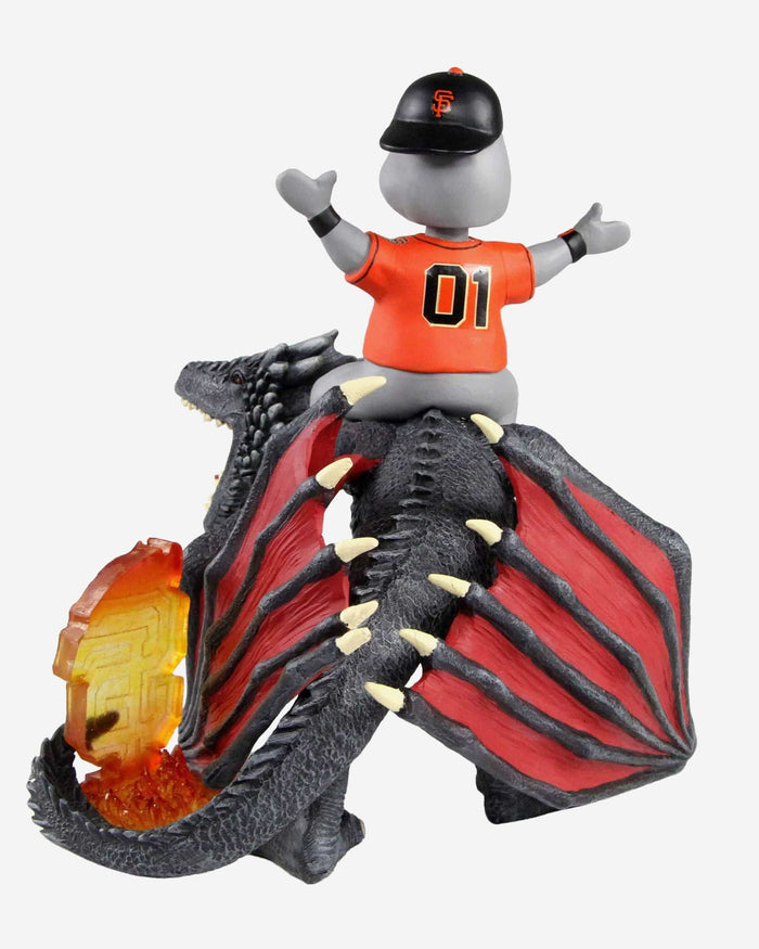 Game of Thrones™ San Francisco Giants Lou Seal Mascot On Fire Dragon Bobblehead FOCO - FOCO.com