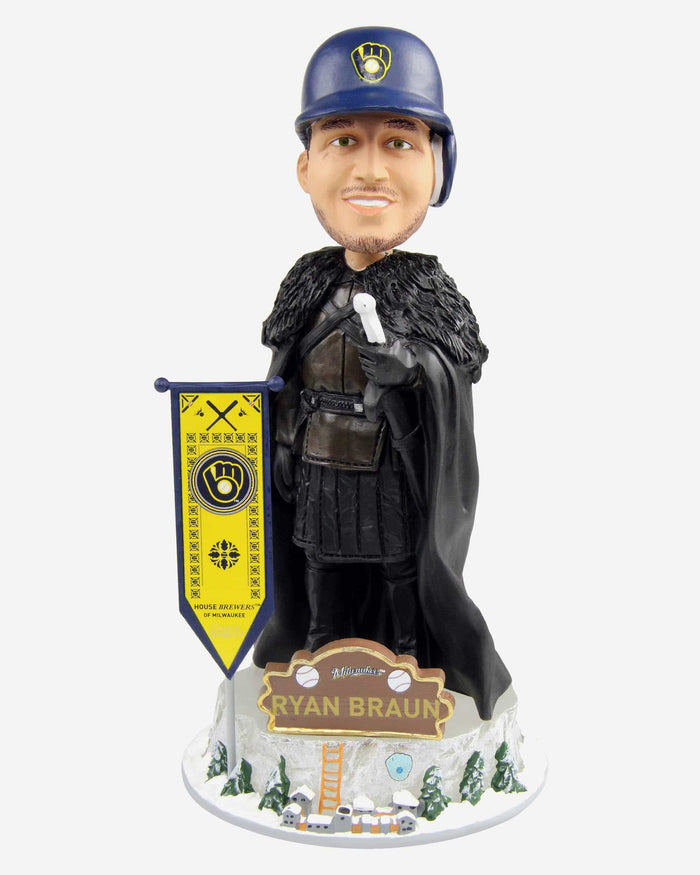 Game of Thrones™ Milwaukee Brewers Ryan Braun Night's Watch Bobblehead FOCO - FOCO.com