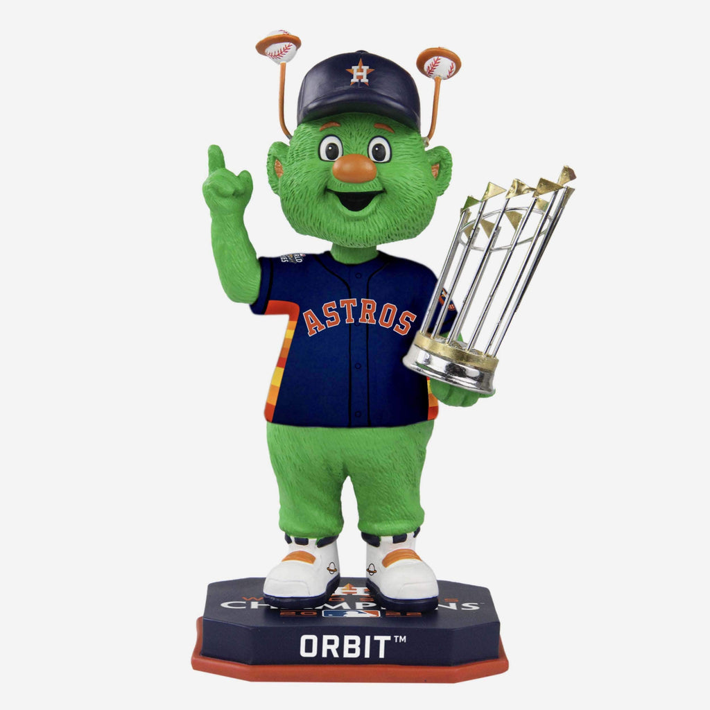 Orbit Houston Astros Navy Blue Uniform 2022 World Series Champions Mascot Bobblehead FOCO - FOCO.com