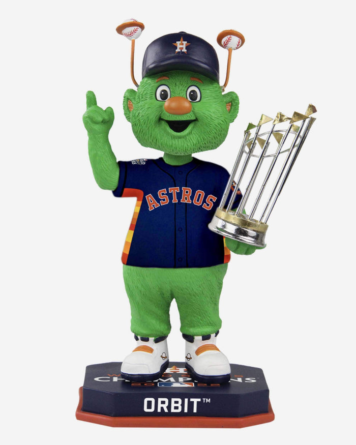 Orbit Houston Astros Navy Blue Uniform 2022 World Series Champions Mascot Bobblehead FOCO - FOCO.com