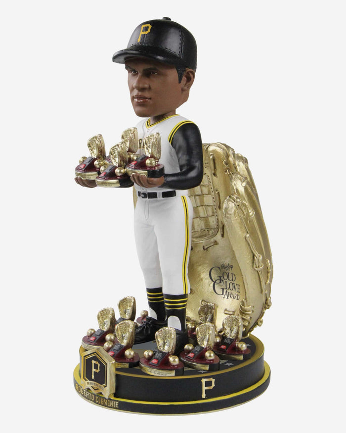 Roberto Clemente Pittsburgh Pirates 12x Gold Glove Award Bobblehead FOCO - FOCO.com