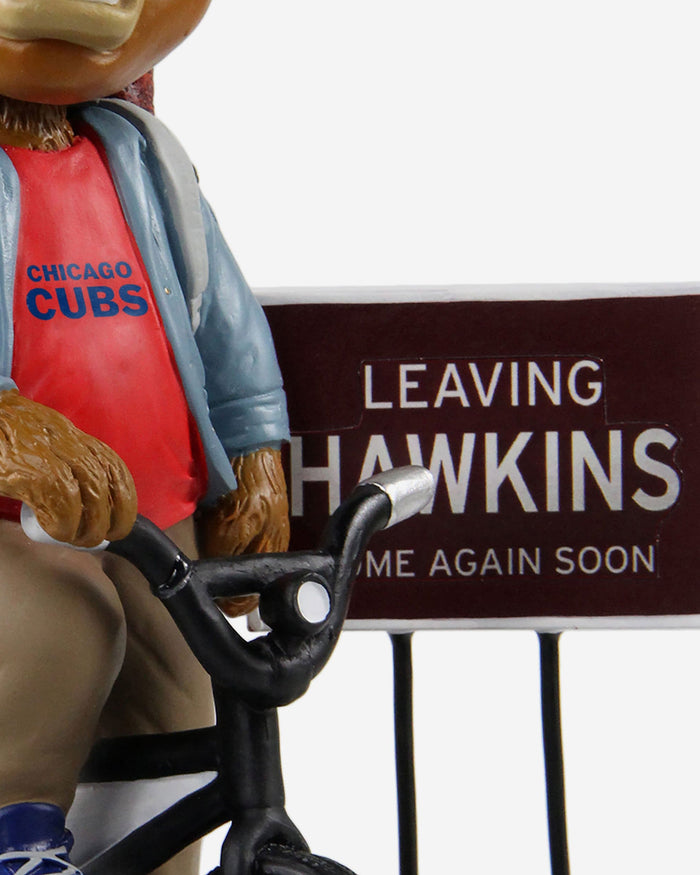 Clark Chicago Cubs Stranger Things Mascot On Bike Bobblehead FOCO - FOCO.com