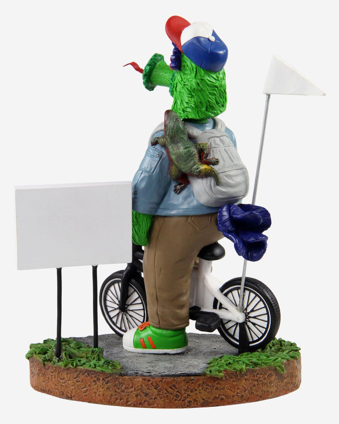 Phillie Phanatic Philadelphia Phillies Stranger Things Mascot On Bike Bobblehead FOCO - FOCO.com