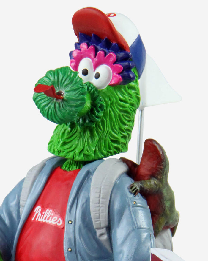 Phillie Phanatic Philadelphia Phillies Stranger Things Mascot On Bike Bobblehead FOCO - FOCO.com