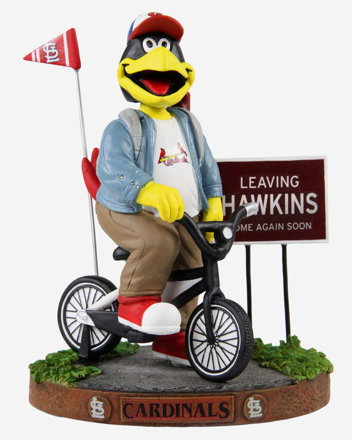 Fredbird St Louis Cardinals Stranger Things Mascot On Bike Bobblehead FOCO - FOCO.com