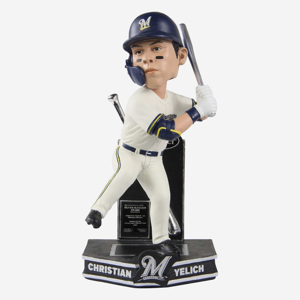 Christian Yelich Milwaukee Brewers 2019 Silver Slugger Bobblehead FOCO - FOCO.com