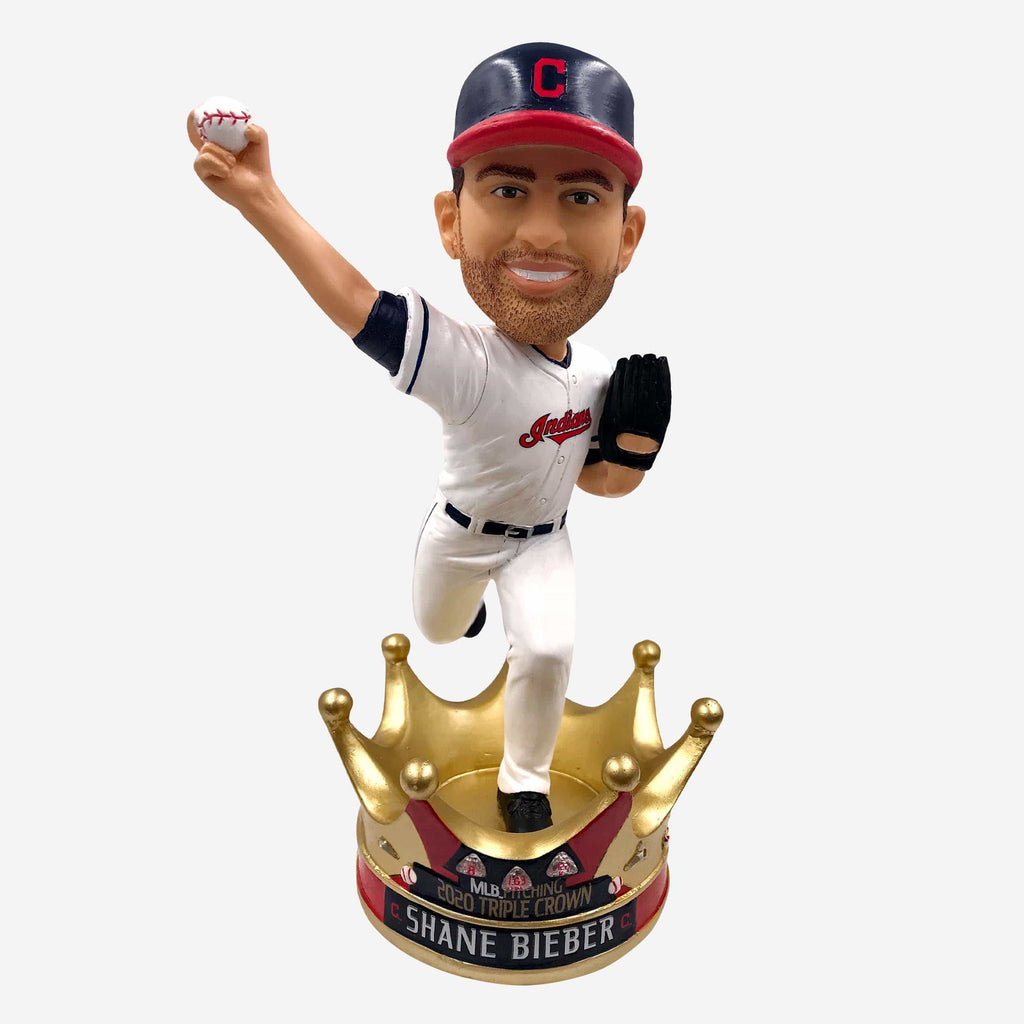 Shane Bieber Cleveland Guardians 2020 Triple Crown Bobblehead FOCO - FOCO.com