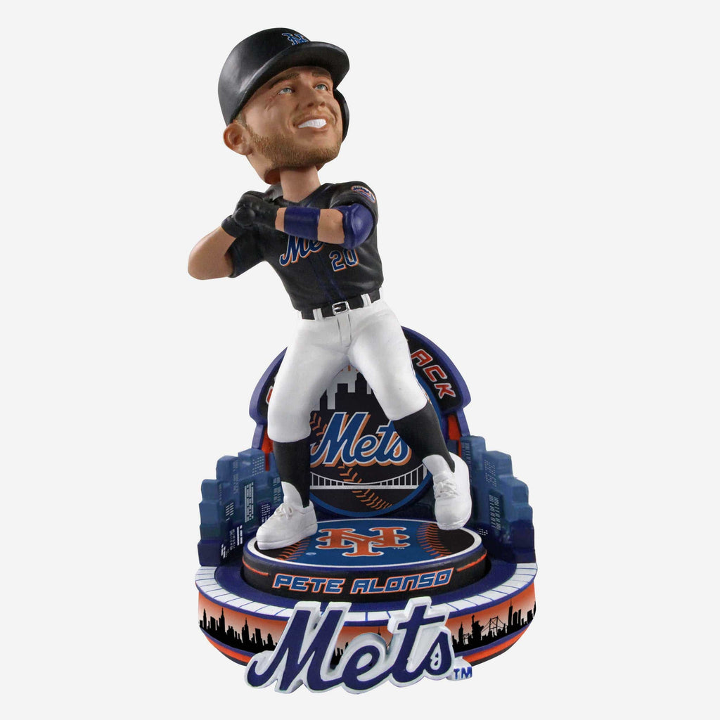 Pete Alonso New York Mets Black Jersey Bobblehead FOCO - FOCO.com