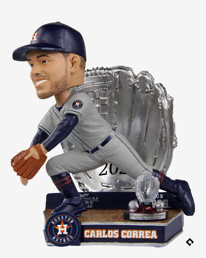 Carlos Correa Houston Astros 2021 Platinum Glove Bobblehead FOCO - FOCO.com
