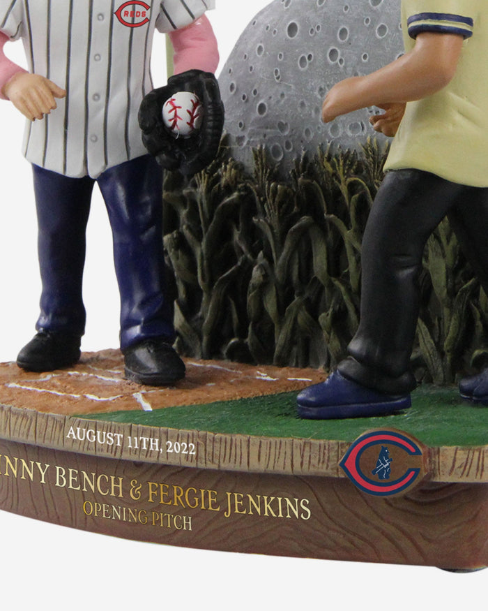 Johnny Bench & Fergie Jenkins Cincinnati Reds & Chicago Cubs 2022 Dyersville Cornfield First Pitch Dual Bobblehead FOCO - FOCO.com