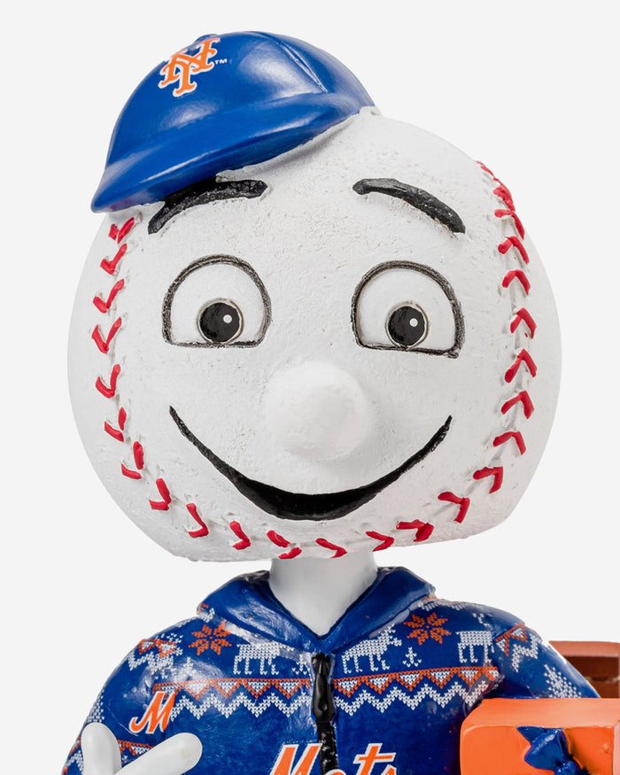 Mr Met New York Mets Holiday Mascot Bobblehead FOCO - FOCO.com