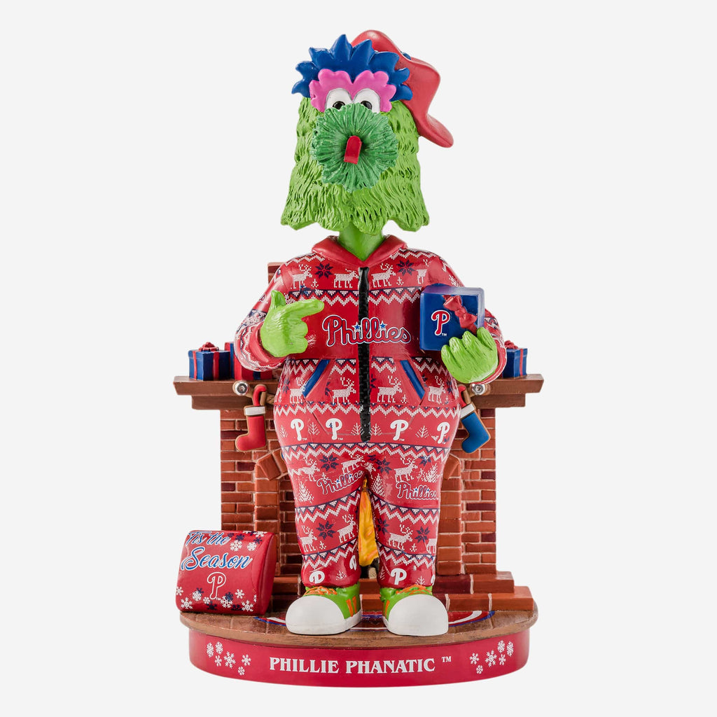 Phillie Phanatic Philadelphia Phillies Holiday Mascot Bobblehead FOCO - FOCO.com