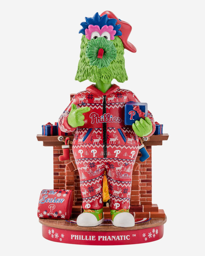 Phillie Phanatic Philadelphia Phillies Holiday Mascot Bobblehead FOCO - FOCO.com