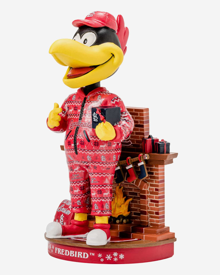 Fredbird St Louis Cardinals Holiday Mascot Bobblehead FOCO - FOCO.com