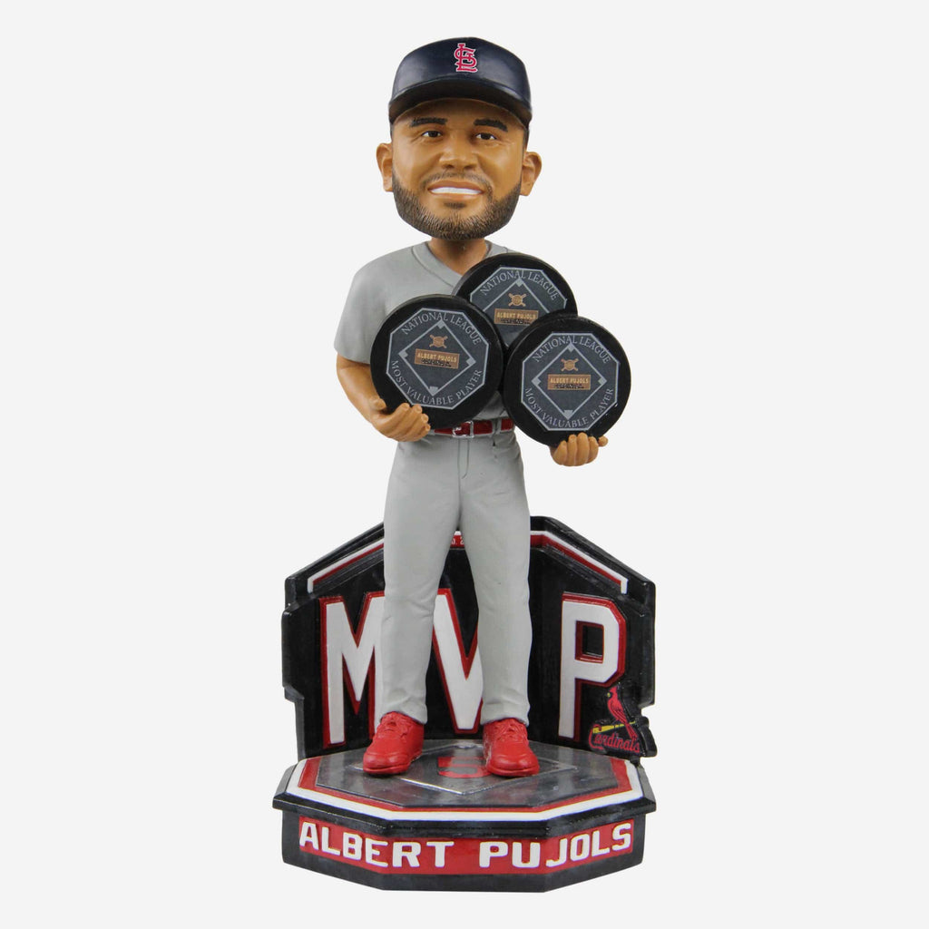 Albert Pujols St Louis Cardinals 3x NL MVP Bobblehead FOCO - FOCO.com