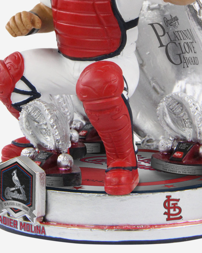 Yadier Molina St Louis Cardinals 4X Platinum Glove Award Bobblehead FOCO - FOCO.com