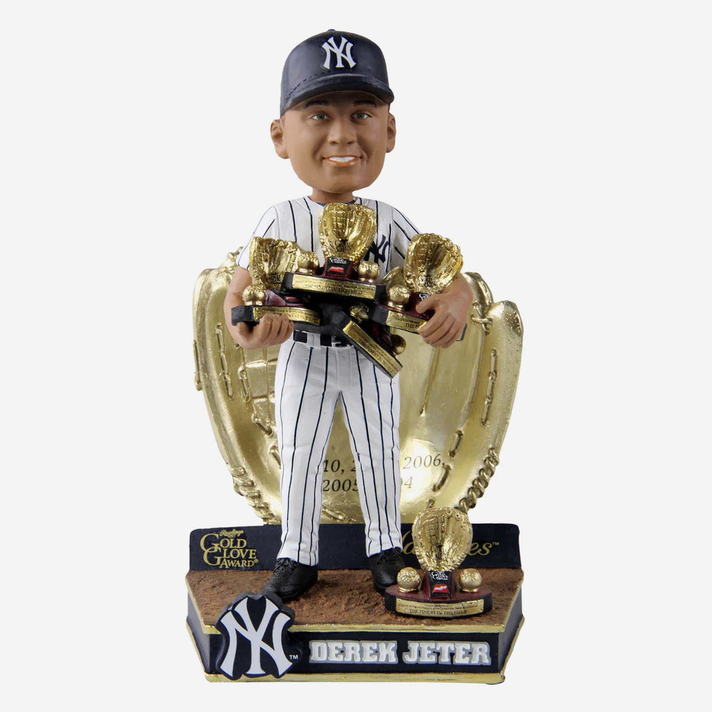 Derek Jeter New York Yankees 5X Gold Glove Award Bobblehead FOCO - FOCO.com