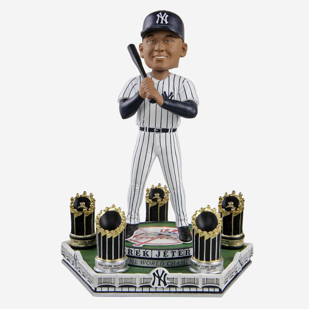 Derek Jeter New York Yankees 5X World Series Champion Spinning Bobblehead FOCO - FOCO.com