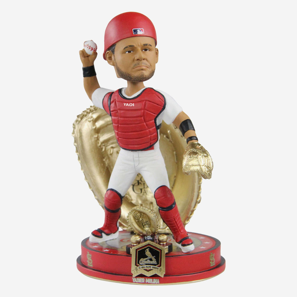 Yadier Molina St Louis Cardinals 9X Gold Glove Award Bobblehead FOCO - FOCO.com