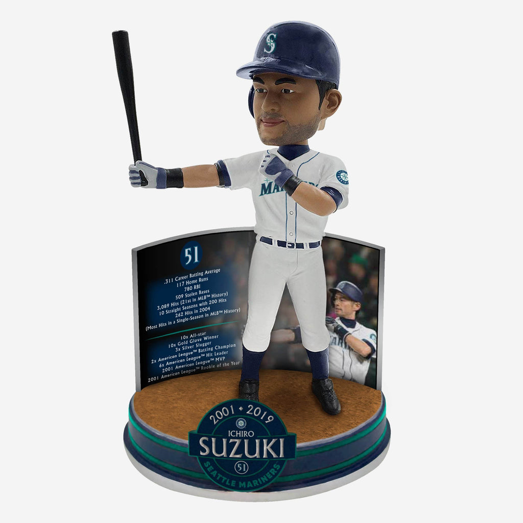 Ichiro Suzuki Seattle Mariners Retirement Bobblehead FOCO - FOCO.com