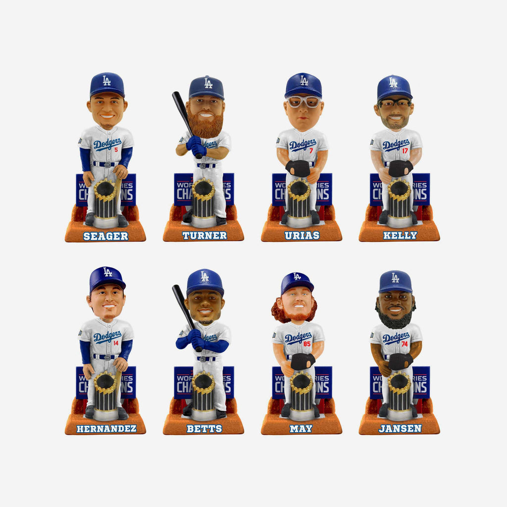 Los Angeles Dodgers 2020 World Series Champions Series 1 Commemorative Mini Bobblehead Set FOCO - FOCO.com