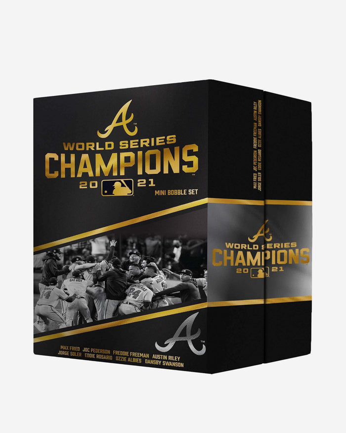 Atlanta Braves 2021 World Series Champions Commemorative Mini Bobblehead Boxed Set FOCO - FOCO.com