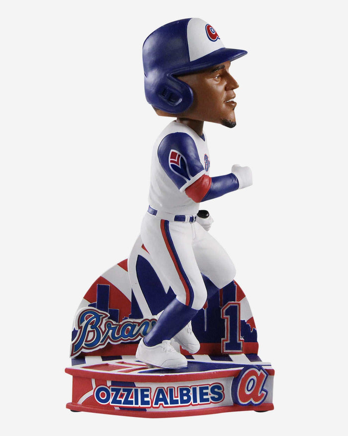 Ozzie Albies Atlanta Braves Retro Jersey Bobblehead FOCO - FOCO.com