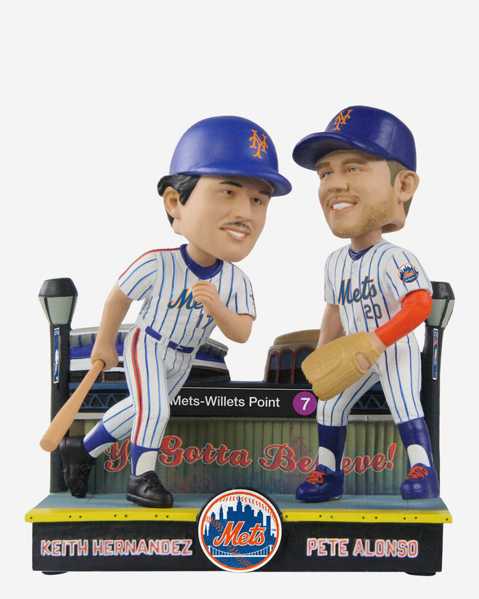 Keith Hernandez & Pete Alonso New York Mets Then And Now Bobblehead FOCO - FOCO.com