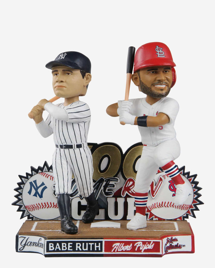 Albert Pujols & Babe Ruth St Louis Cardinals & New York Yankees Dual Bobblehead FOCO - FOCO.com