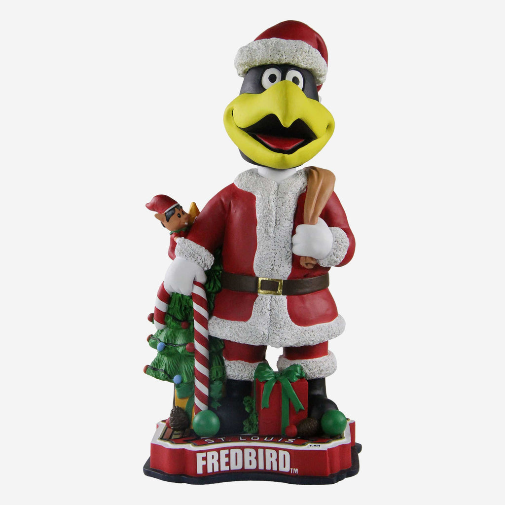 Fredbird St Louis Cardinals Santa Claus Mascot Bobblehead FOCO - FOCO.com