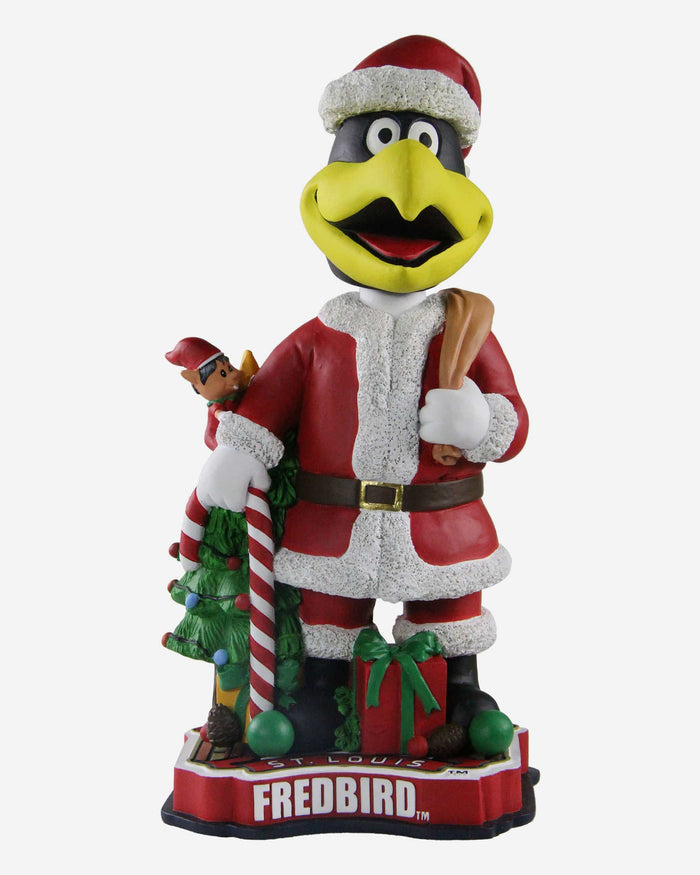 Fredbird St Louis Cardinals Santa Claus Mascot Bobblehead FOCO - FOCO.com