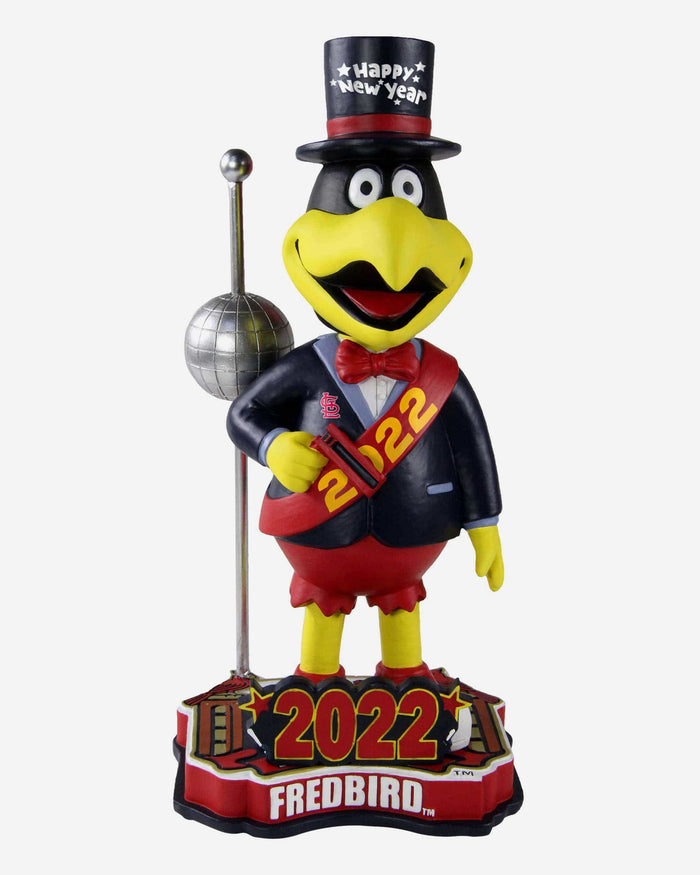 Fredbird St. Louis Cardinals New Year’s Mascot Bobblehead FOCO - FOCO.com