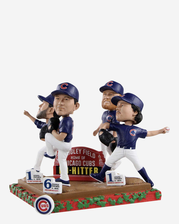 Chicago Cubs Combined No Hitter 4 Pack Mini Bobblehead Set FOCO - FOCO.com