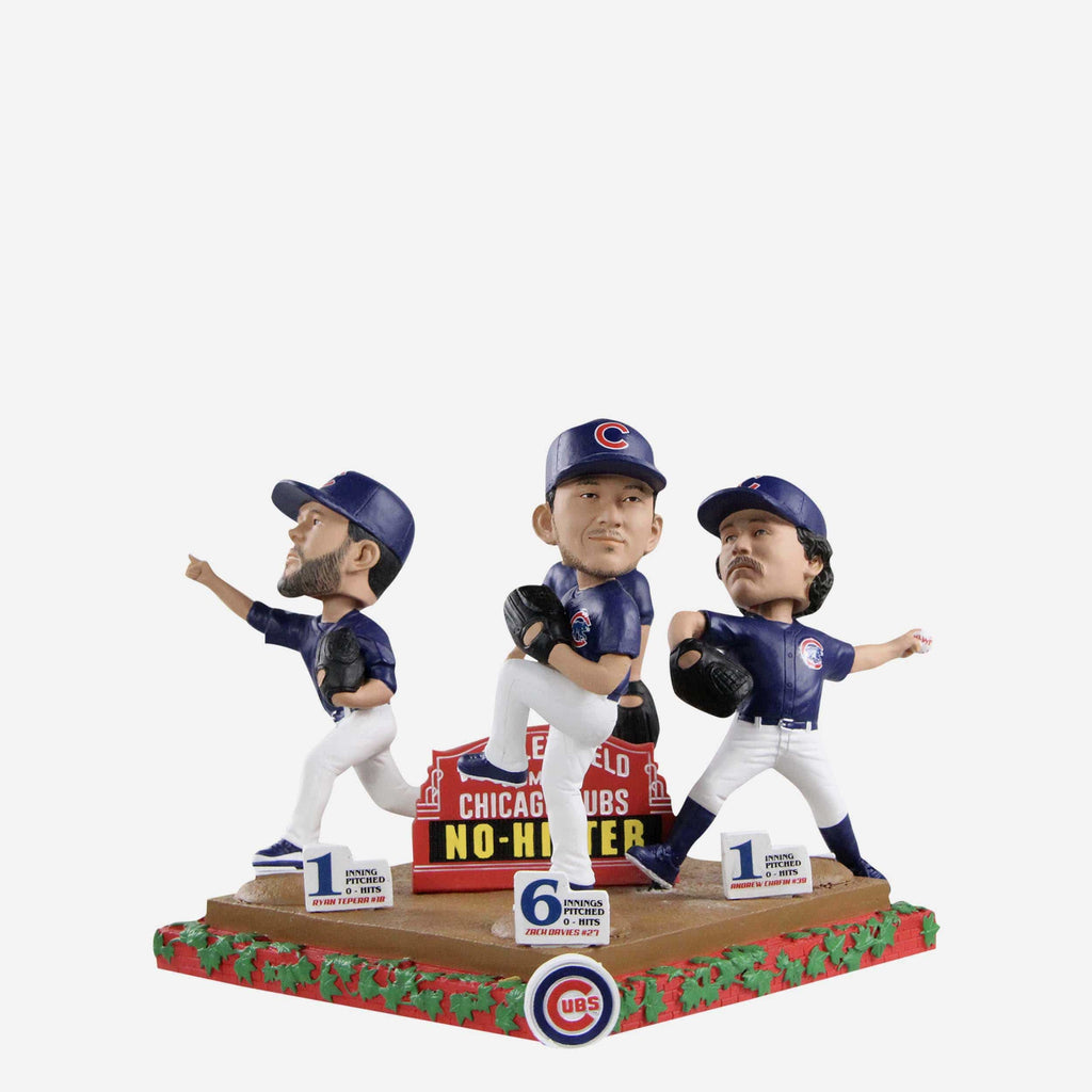 Chicago Cubs Combined No Hitter 4 Pack Mini Bobblehead Set FOCO - FOCO.com