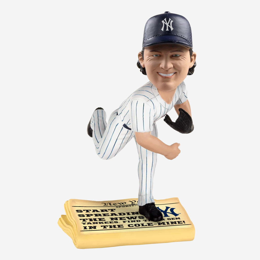 Gerrit Cole New York Yankees Newspaper Base Bobblehead FOCO - FOCO.com