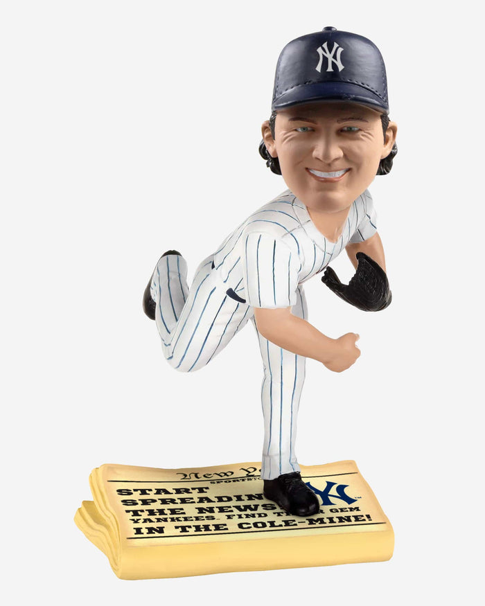 Gerrit Cole New York Yankees Newspaper Base Bobblehead FOCO - FOCO.com