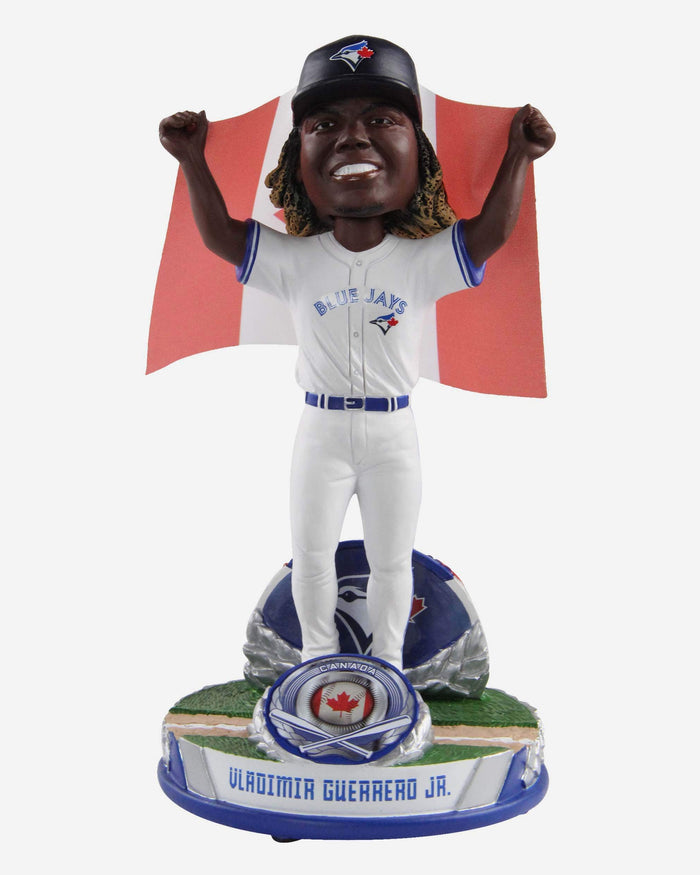 Vladimir Guerrero Jr Toronto Blue Jays National Flag Bobblehead FOCO - FOCO.com