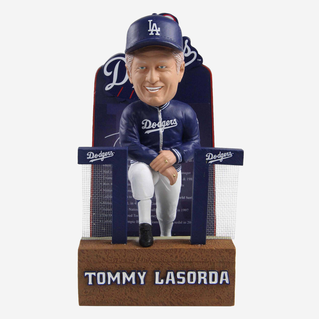 Tommy Lasorda Los Angeles Dodgers Career Stats Bobblehead FOCO - FOCO.com