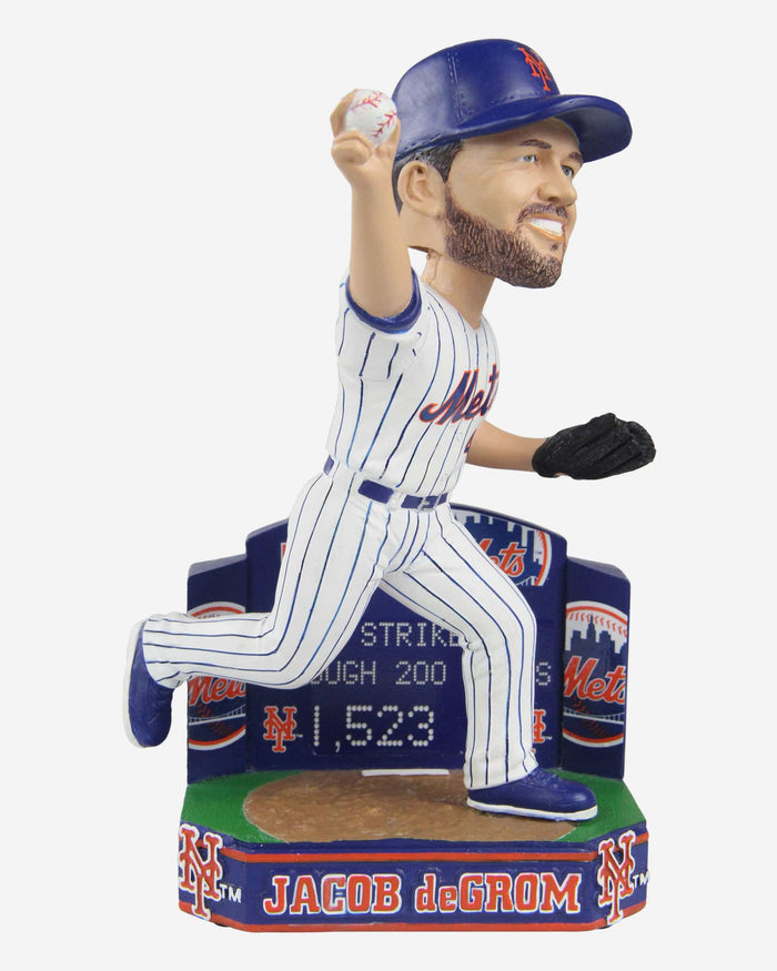 Jacob deGrom New York Mets Strikeout Record Bobblehead FOCO - FOCO.com