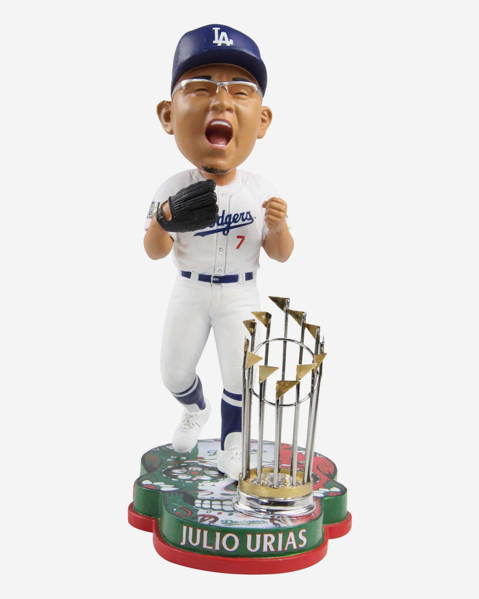 Julio Urias Los Angeles Dodgers 2020 World Series Champions Sugar Skull Bobblehead FOCO - FOCO.com