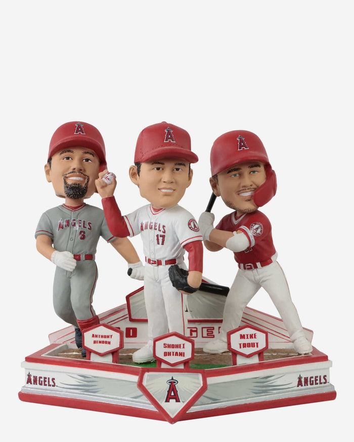 Mike Trout & Shohei Ohtani & Anthony Rendon Los Angeles Angels Triple Bobblehead FOCO - FOCO.com